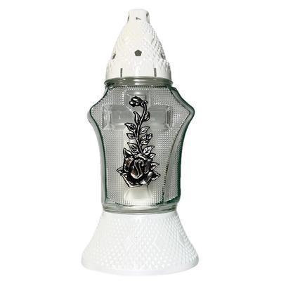 KAHANEC NÁHROBNÝ LORD RUŽA SO SVIEČKOU 100g MIX FARIEB SKLO