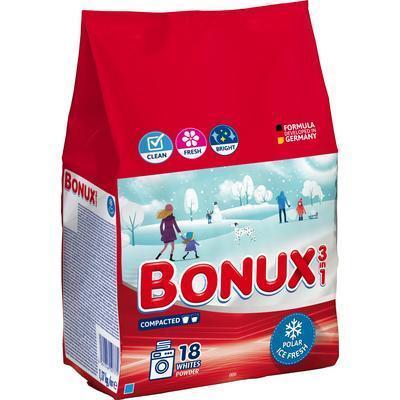 PRÁŠOK PRACÍ BONUX WHITE POLAR ICE FRESH 1.17kg 18PD