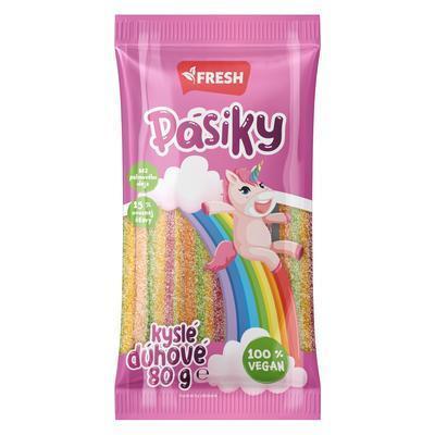 PÁSIKY KYSLÉ DÚHOVÉ 80g FRESH