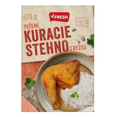 HOTOVÉ JEDLO KURACIE STEHNO PEČENÉ RYŽA 470g FRESH