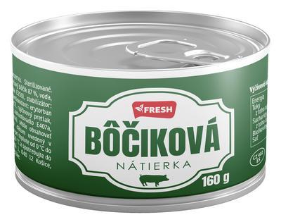 PAŠTÉTA BÔČIKOVÁ NÁTIERKA 160g FRESH