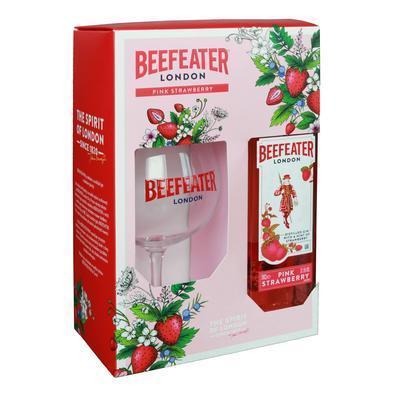 GIN BEEFEATER PINK 37,5% 0.7l + POHÁR LONDON DARČEKOVÉ BALENIE