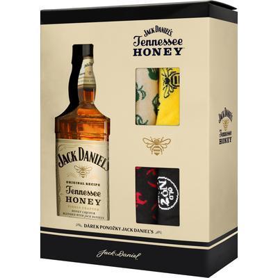 WHISKY JACK DANIELS TENNESSEE HONEY 35% 0.7l + 4 PONOŽKY DARČEKOVÁ KRABICA