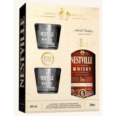 WHISKY NESTVILLE 6YO 40% 0.7l +2 POHÁRE DARČEKOVÉ BALENIE