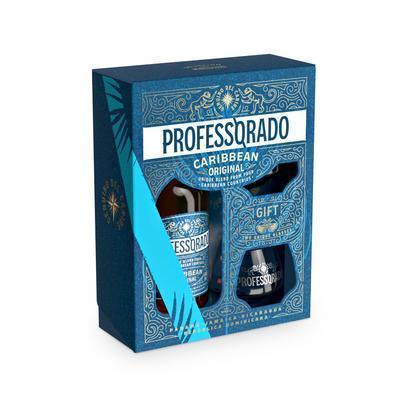 RUM PROFESSORADO CARIBBEAN 38% 0.5l + 2x POHÁR DARČEKOVÉ BALENIE