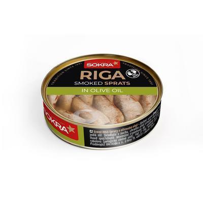 ŠPROTY ÚDENÉ V OLIVOVOM OLEJI 120g / PP 84g PRIESVITNÉ VIEČKO SOKRA