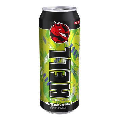 NÁPOJ ENERGETICKÝ HELL GREEN APPLE PREMIUM 0.5l PLECH VRATNÝ OBAL