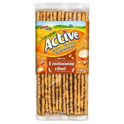 CHLEBÍK KNÄCKEBROT S RESTOVANOU CIBUĽKOU EXTRA DLHÝ 130g BONA VITA