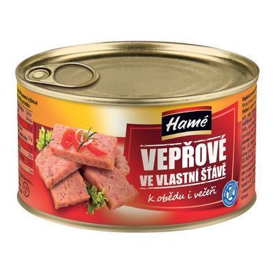 HOTOVÉ JEDLO BRAVČOVÉ VO VLASTNEJ ŠŤAVE 400g HAMÉ