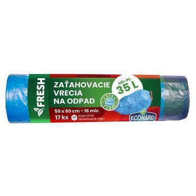 VRECIA NA ODPAD 35l 17ks HDPE 15mi 50x60cm ZAŤAHOVACIE FRESH ECOHARD