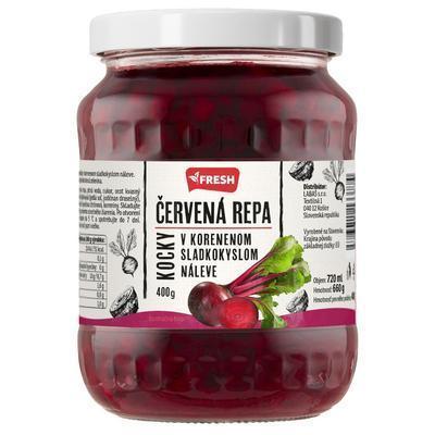 CVIKLA ČERVENÁ REPA KOCKY 720ml 660g/ PP 400g FRESH