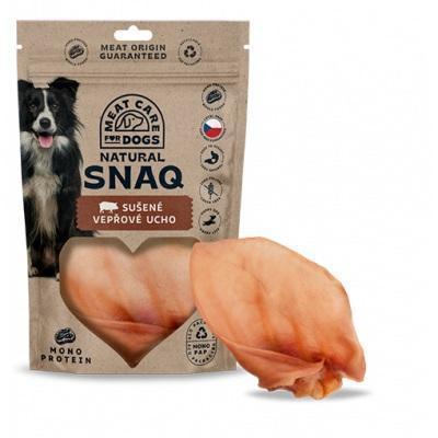 POCHÚŤKA PES UCHO BRAVČOVÉ SUŠENÉ 1ks NATURAL SNAQ
