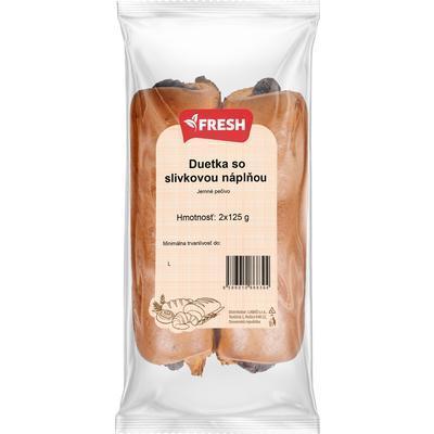 DUETKA SO SLIVKOVOU NÁPLŇOU 2x125g FRESH