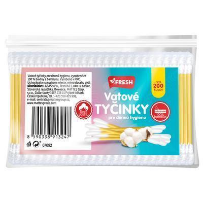 TYČINKY VATOVÉ BAMBUSOVÉ 200ks ECO FRESH