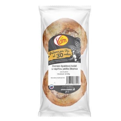 KOLÁČ DOMÁCI ŠPALDOVÝ JABLKO- ŠKORICA 2x120g B VAMEX