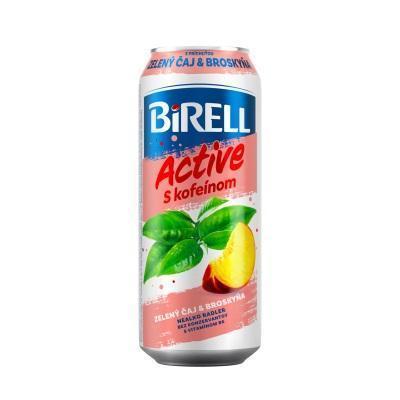 PIVO BIRELL ACTIVE NEALKO ZELENÝ ČAJ & BROSKYŇA S KOFEÍNOM 0.5l PLECH VRATNÝ OBAL