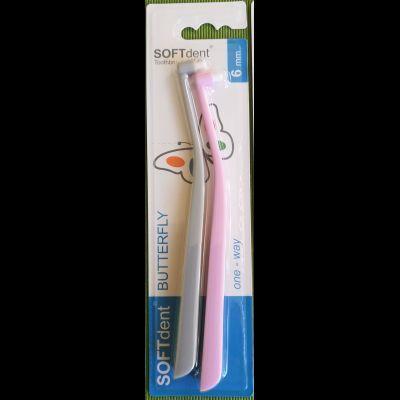 KEFKA ZUBNÁ JEDNOZVÄZKOVÁ 6mm 2ks SOFTDENT