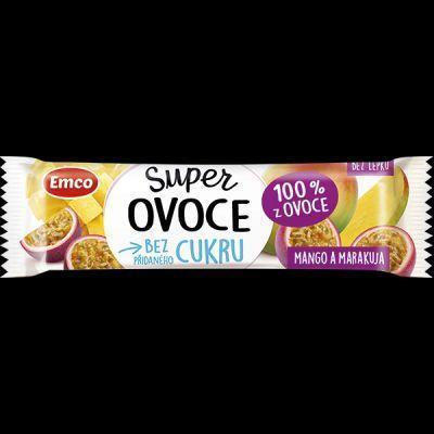 TYČINKA EMCO SUPER OVOCIE MANGO A MARAKUJA 30g BEZLEP