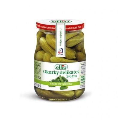 UHORKY STERILIZOVANÉ DELIKATES 3-6cm 670g / PP 390g EFKO