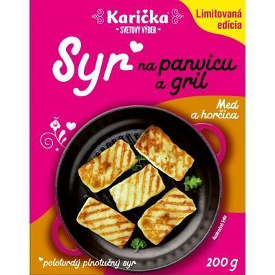 SYR KARIČKA NA PANVICU A GRIL TYPU HALLOUMI MED A HORČICA 200g