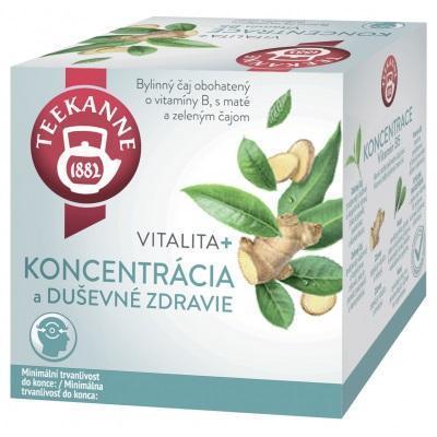 ČAJ BYLINNÝ VITALITA + KONCENTRÁCIA A DUŠEVNÉ ZDRAVIE 18g HB TEEKANNE