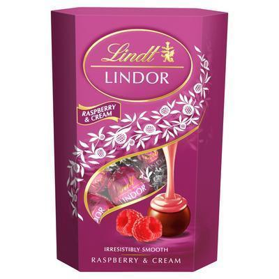 DEZERT LINDOR RASPBERRY & CREAM 200g LINDT
