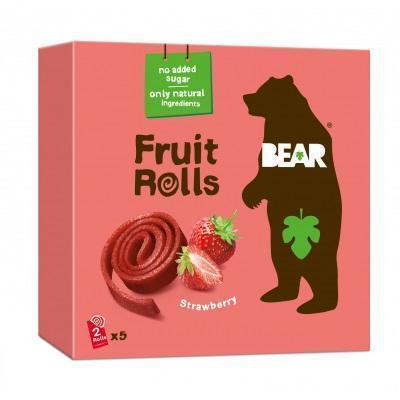 ROLKY OVOCNÉ JAHODOVÉ 5x20g BEAR