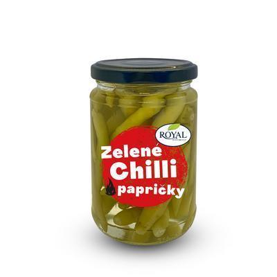 PAPRIČKY CHILLI ZELENÉ 280g / PP 110g ROYAL