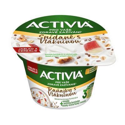 JOGURT ACTIVIA CEREÁLNE RAŇAJKY JABLKO 170g DANONE