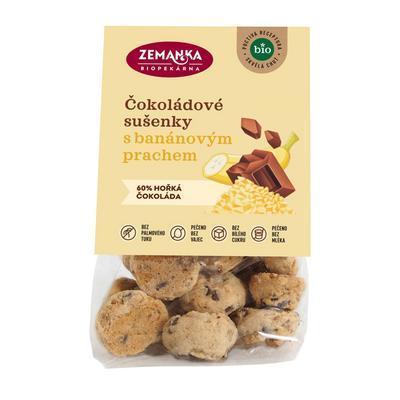 SUŠIENKY BIO ČOKOLÁDOVÉ S BANÁNOVÝM PRACHOM 100g ZEMANKA