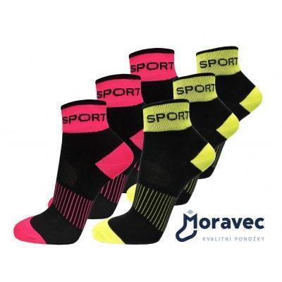PONOŽKY FIT SPORT 3PACK MIX VEĽKOSTI MORAVEC