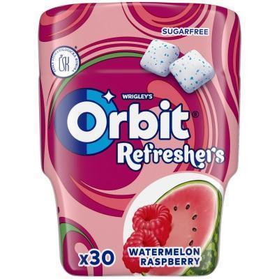 ŽUVAČKY ORBIT REFRESHER WATERMELON RASPBERRY 67g DÓZA DRAŽÉ