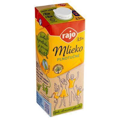 MLIEKO PLNOTUČNÉ TRVANLIVÉ 3,5% 1l UHT RAJO