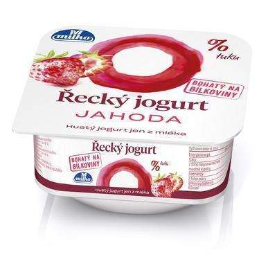 JOGURT GRÉCKY JAHODA 140g MILKO