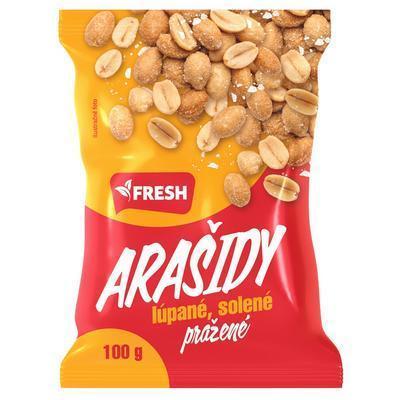 ARAŠIDY SOLENÉ LÚPANÉ PRAŽENÉ 100g FRESH