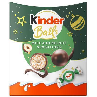 CUKRÍKY KINDER BALLS MILK & HAZELNUT 90g