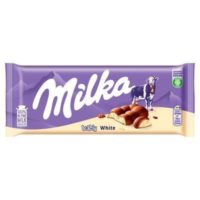 ČOKOLÁDA MILKA BUBBLY MILK&WHITE 95g