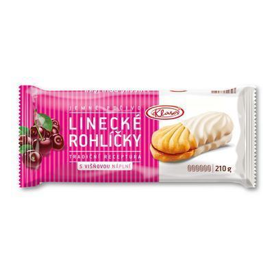 PEČIVO LINECKÉ ROHLÍČKY POLOMÁČANÉ S VIŠŇOVOU NÁPLŇOU 210g