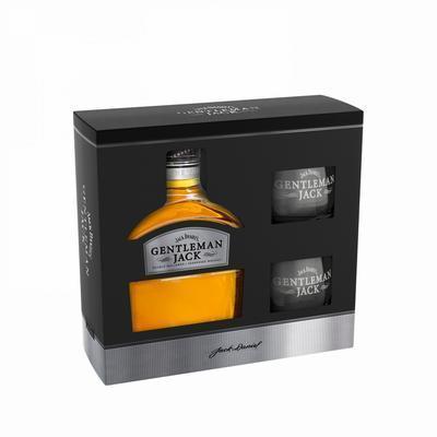 WHISKY JACK DANIELS GENTLEMAN JACK 40% 0.7l + 2 POHÁRE DARČEKOVÁ KRABICA