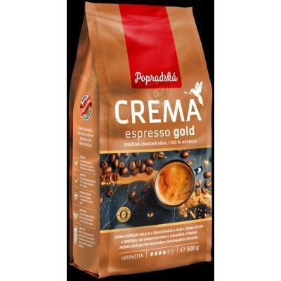 KÁVA ZRNKOVÁ CREMA ESPRESSO GOLD 500g POPRAD