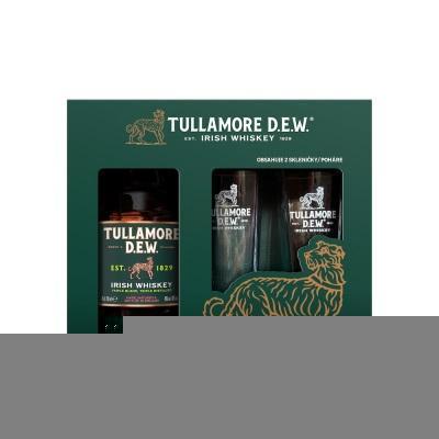 TULLAMORE DEW 40% 0.7l + 2 POHÁRE DARČEKOVÉ BALENIE