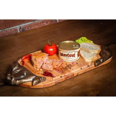 HOTOVÉ JEDLO BRAVČOVÉ NA PAPRIKE 410g KONZERVA HURKA