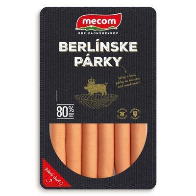 PÁRKY BERLÍNSKE 440g OA 80% PODIEL MÄSA MECOM BEZLEP