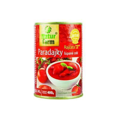 PARADAJKY LÚPANÉ CELÉ 400g / PP 240g NATUR FARM