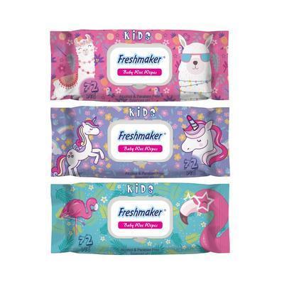 UTIERKY VLHČENÉ DETSKÉ KRESLENÉ 72ks KLIP