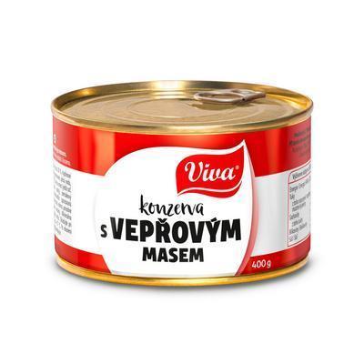 HOTOVÉ JEDLO KONZERVA S BRAVČOVÝM MÄSOM 400g PT SERVIS KONZER. VIVA