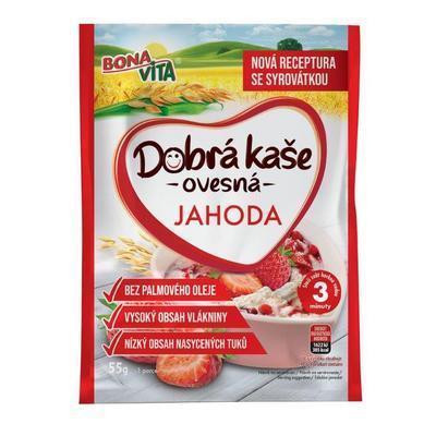 KAŠA OVSENÁ JAHODA 55g DOBRÁ KAŠA