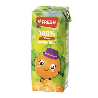 DŽÚS POMARANČ 100% 0.25l FRESH