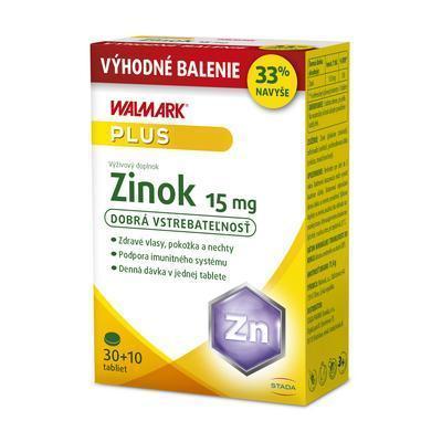TABLETY ZINOK 15mg 30+10ks WALMARK