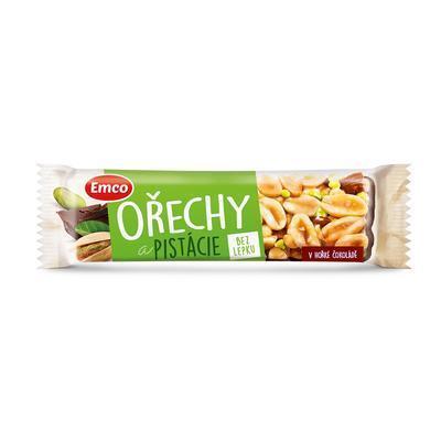 TYČINKA EMCO ORECHY PISTÁCIE 35g BEZLEP